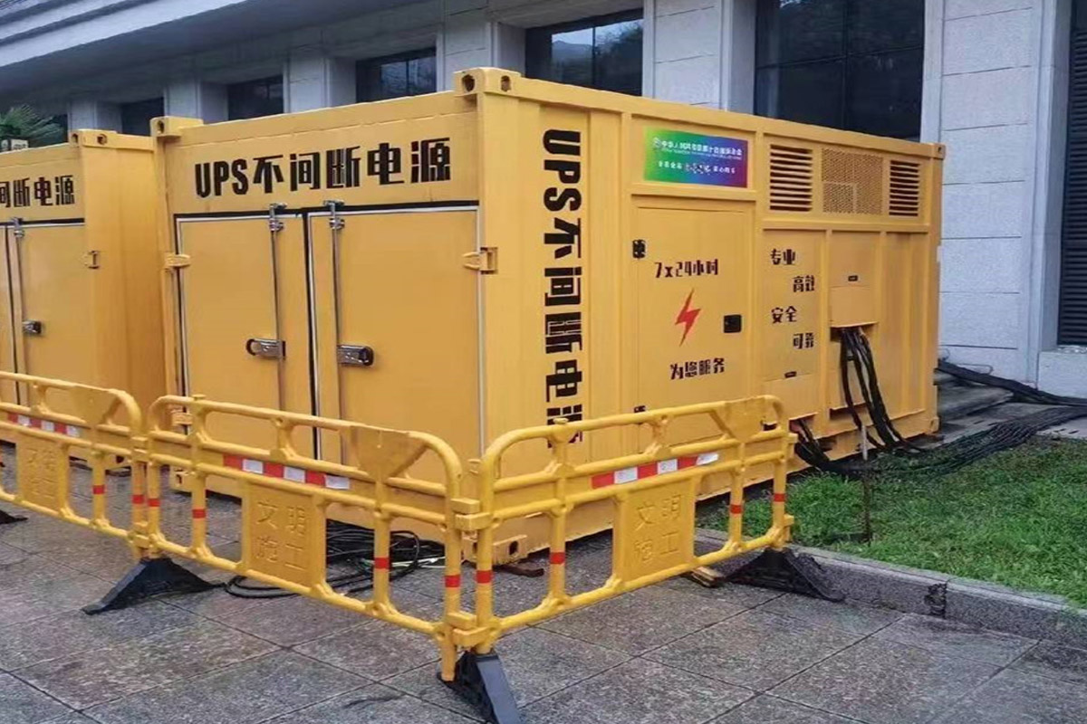 耀州发电机租赁施工现场