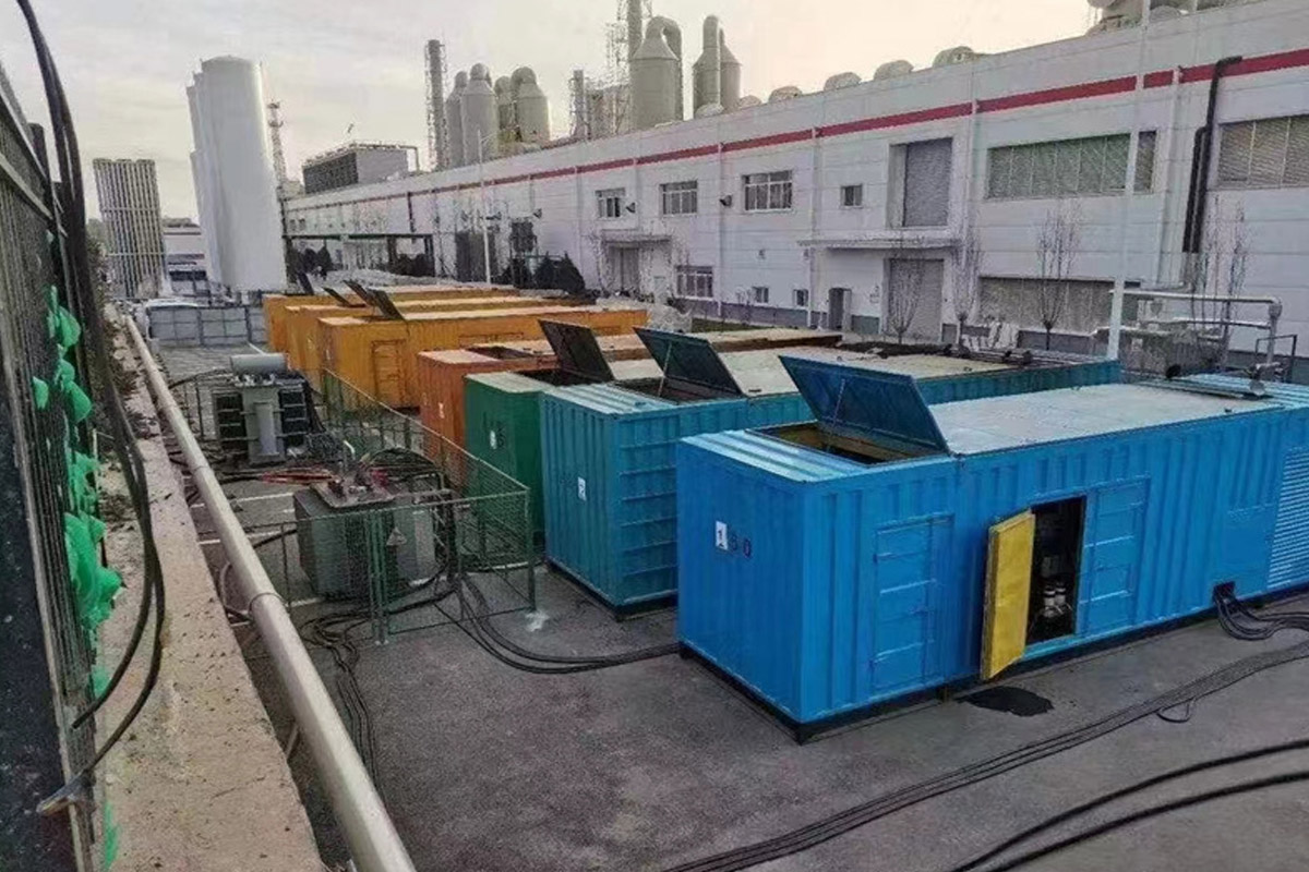 耀州发电机租赁施工现场